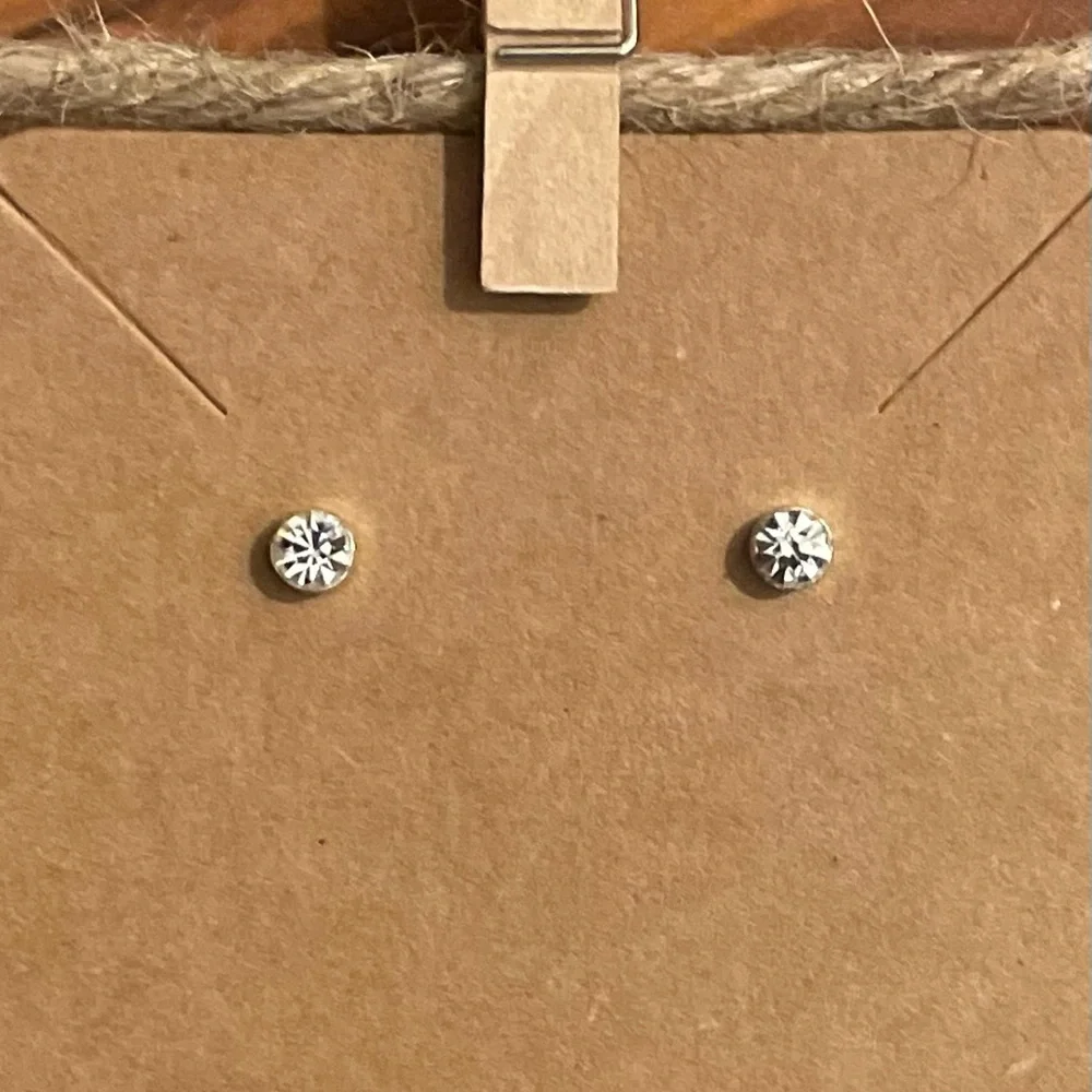 Chic Silver Crystal Stud Earrings